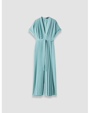 JOSEPH Sofia Airy Plissé Jumpsuit - Blue