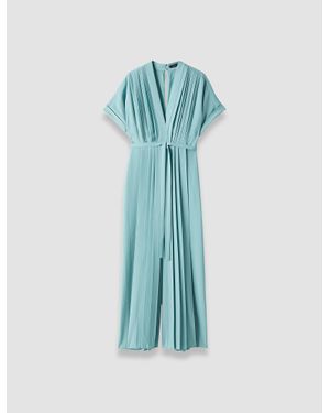 JOSEPH Sofia Airy Plissé Jumpsuit - Blue