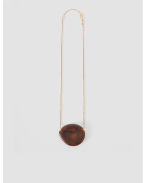 JOSEPH Bean Pendant Resin Necklace - Black