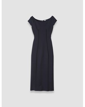 JOSEPH Foin Compact Milano Knit Dress - Blue