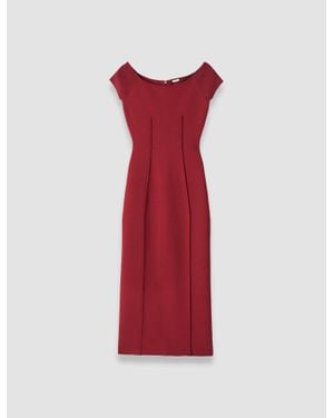 JOSEPH Foin Compact Milano Knit Dress - Red