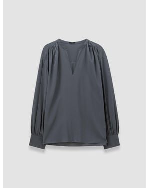 JOSEPH Blondel Crepe De Chine Silk Blouse - Blue