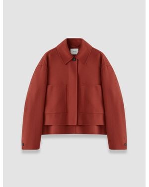 JOSEPH Kalaa Light Double Face Wool Jacket - Red