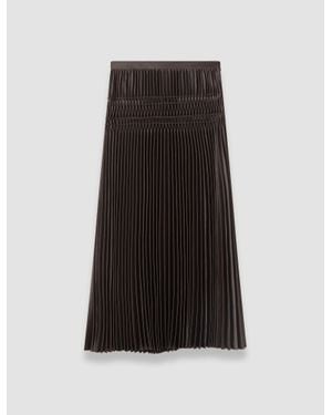 JOSEPH Hayes Pleated Woven Skirt - Black