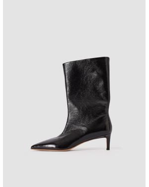 JOSEPH Tiana Patent Leather Short Boots - Black
