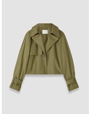 JOSEPH Suber Light Cotton Jacket - Green