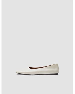 JOSEPH Patent Leather Ballerinas - White