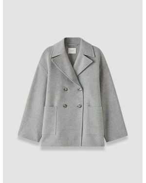 JOSEPH Flavia Double Face Cashmere Coat - Grey