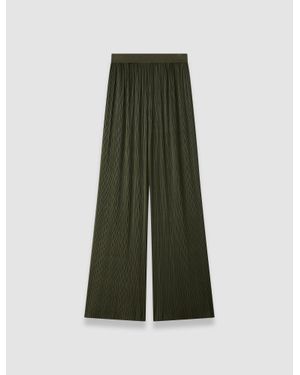 JOSEPH Amber Pleated Satin Pants - Green