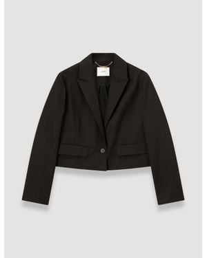 JOSEPH Elias Cotton Linen Jacket - Black