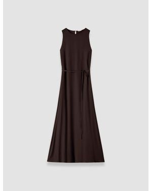 JOSEPH Lottie Silk Blend Crepe Dress - Brown