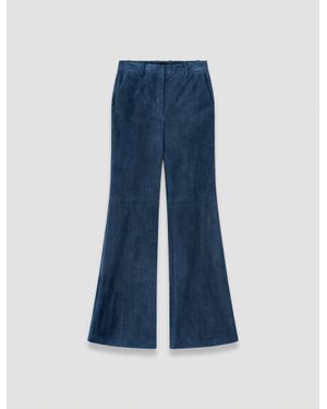 JOSEPH Tafira Suede Stretch Pants - Blue