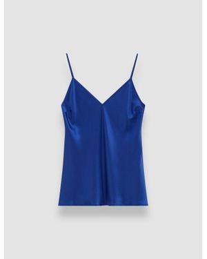 JOSEPH Clea Silk Satin Camisole - Blue