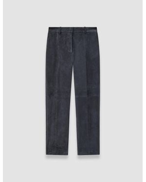 JOSEPH Coleman Suede Stretch Pants - Blue