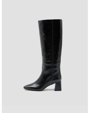 JOSEPH Heeled Knee High Patent Leather Boots - Black