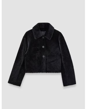 JOSEPH Alloway Reversible Soft Shearling Jacket - Black