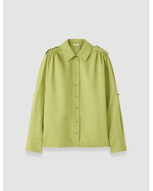 JOSEPH Mars Cotton Linen Shirt - Green
