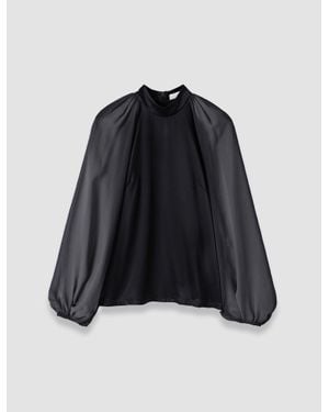 JOSEPH Cave Double Satin Blouse - Blue