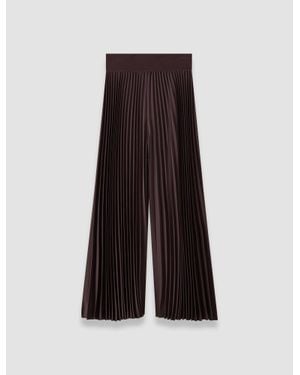 JOSEPH Ella Knit Weave Plissé Culottes - Purple
