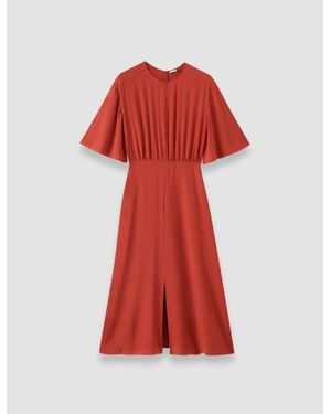 JOSEPH Silsila Crepe De Soie Silk Dress - Red