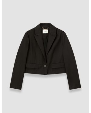 JOSEPH Elias Cotton Linen Jacket - Black