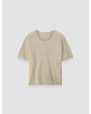 JOSEPH Char Lurex Snake Knit Top - White