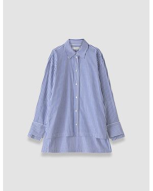 JOSEPH Theia Cotton Stripe Shirt - Blue