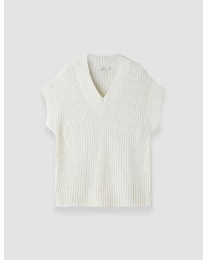 JOSEPH Nylas Cotton Terry Knit Top - White
