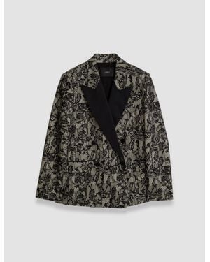 JOSEPH Jaden Patchwork Lace Jacket - Black