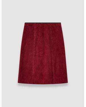 JOSEPH Nicole Suede Stretch Skirt - Red