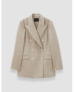 JOSEPH Valery Melange Wool Jacket - Natural
