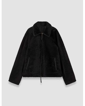 JOSEPH Kyro Reversible Soft Shearling Jacket - Black