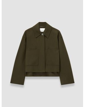 JOSEPH Kalaa Light Double Face Wool Jacket - Green