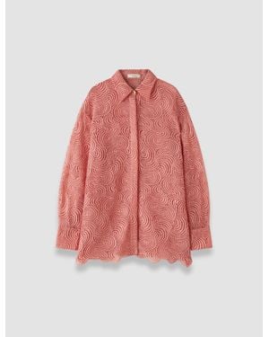 JOSEPH Nyla Corded Lace Blouse - Pink