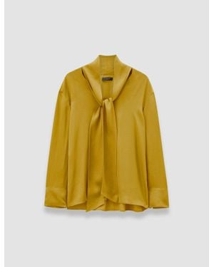 JOSEPH Adele Light Crepe Blouse - Yellow
