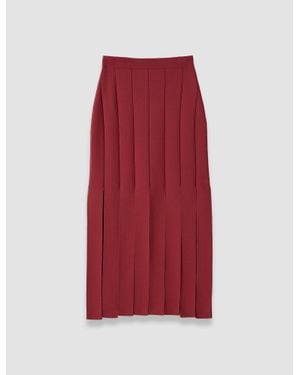 JOSEPH Lagny Compact Milano Knit Skirt - Red