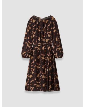 JOSEPH Cupid Tortoiseshell Crepe Dress - White