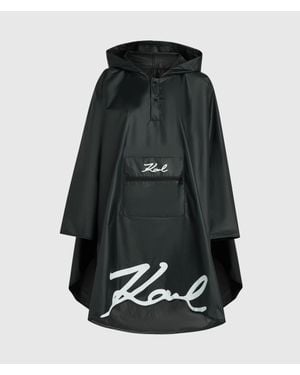 KARL LAGERFELD K/Signature Rain Poncho - Black