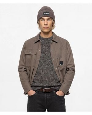 KL Jeans Canvas Overshirt Jacket - Gray