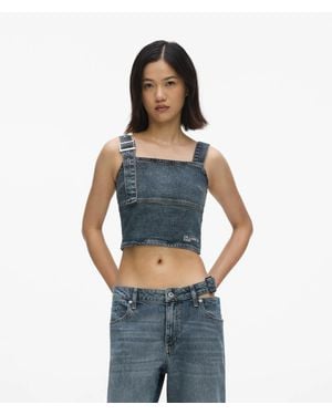 KL Jeans Belted Denim Tank Top - Blue