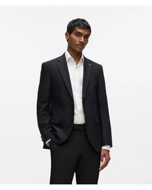 KARL LAGERFELD Monogram Pin Blazer - Black