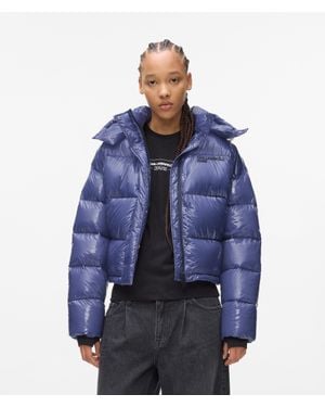 KL Jeans Shiny Boxy Puffer Jacket - Blue