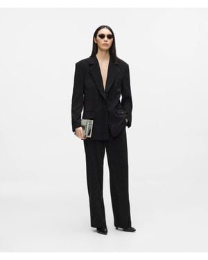 KARL LAGERFELD Rhinestone Tailored Pants - Black