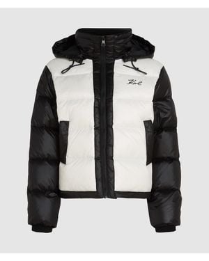 KARL LAGERFELD Signature Puffer Jacket - Black