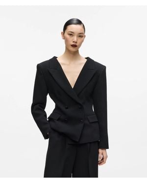 KARL LAGERFELD Kl Studio Wide Shoulder Blazer - Black