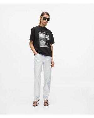 KL Jeans Metallic Mom Jeans - White