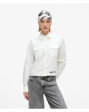 KL Jeans Logo Oxford Shirt - White