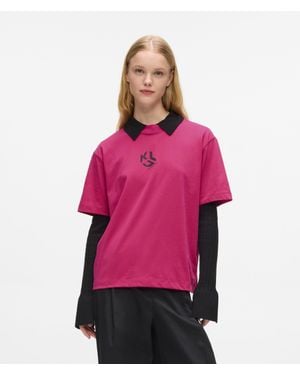 KL Jeans Regular-Fit Monogram T-Shirt - Pink