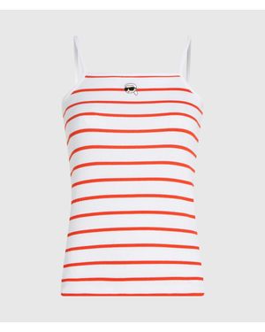 KARL LAGERFELD Ikon Striped Tank Top, Multicolored