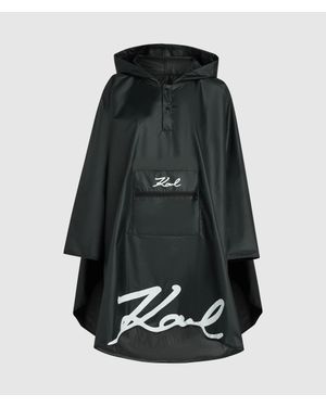KARL LAGERFELD K/Signature Rain Poncho - Black